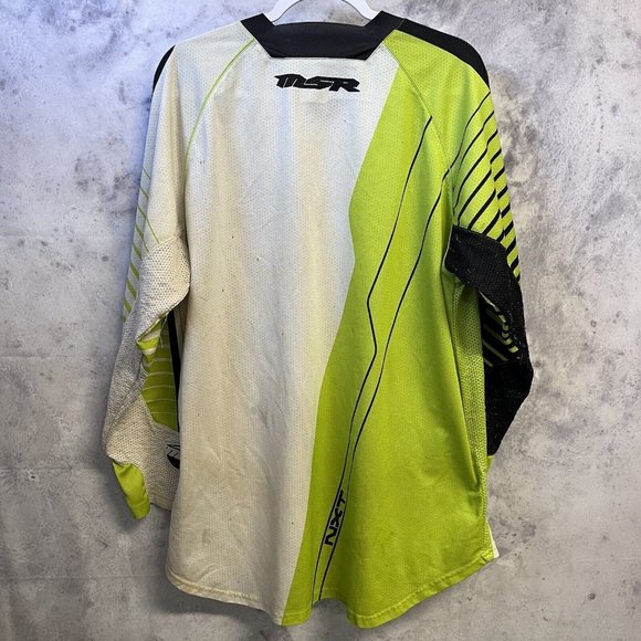 MSR Motocross Racing Jersey Mens XL Long Sleeve NXTAir Green White M5 - Picture 2 of 13